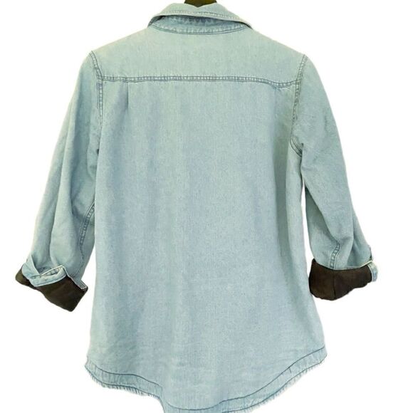 Vintage Woolrich Red Buffalo Check Checkered Fleece Lined Jean Jacket Coat Size - Picture 2 of 6